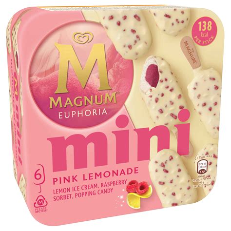 Gelado Mini Euphoria Lim O E Framboesa Magnum Emb Ml Un