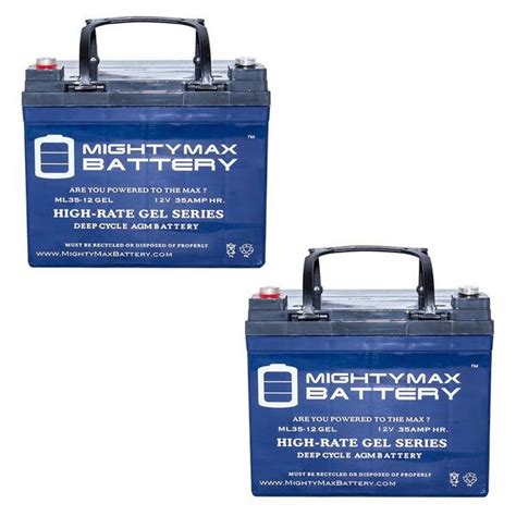 Mighty Max Battery 12v 35ah Gel Battery For Pride Mobility Jazzy 1113 2 Pack Max3534414 The