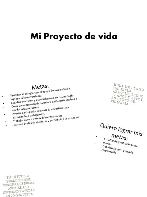 Mi Proyecto De Vida Pdf