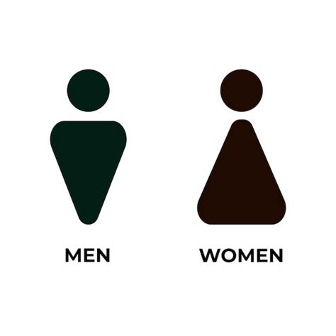 Premium Vector Toilet Sign Icons For Both Men And Women