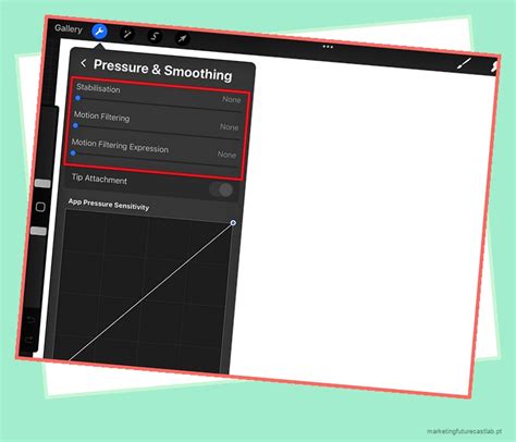 Como desenhar linhas suaves estabilização de traçado no Procreate