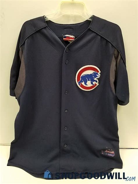 Majestic Authentic Mlb Chicago Cubs Button Up Jersey