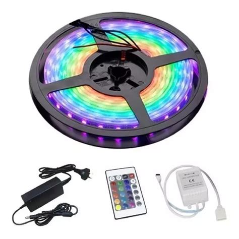 Tira Led Rgb 5050 5mts 60 Led X Metrocontrol Trafo