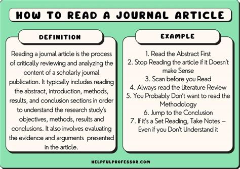 read  journal article   steps