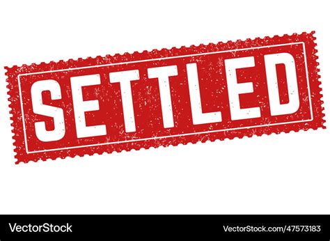 settled grunge rubber stamp royalty  vector image