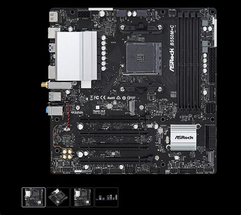 ASRock B550M-C AM4 Socket Desktop Motherboard