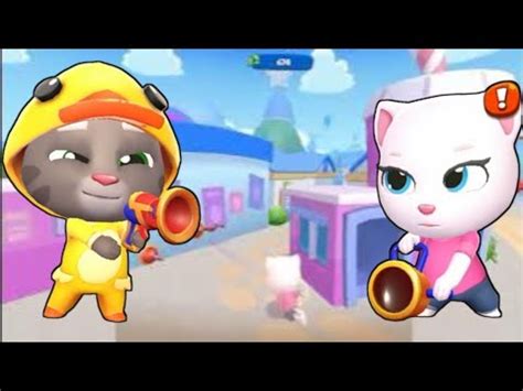 Talking Tom Blast Park Talking Angela Vs Mighty Tom New Update Full