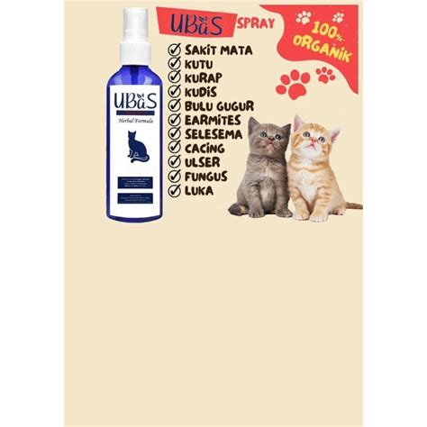 Ubas Spray Kutu Flea Tick Lice Kurap Luka Kucing Pet Skin Problem