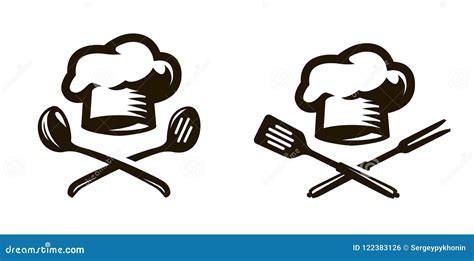 Cook Chef Logo Or Icon Labels For The Menu Of Restaurant Or Cafe