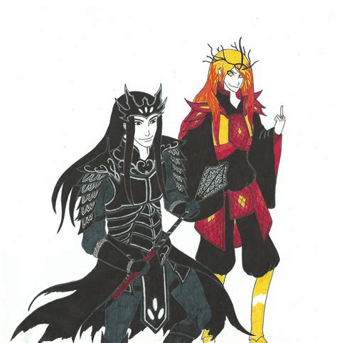 Morgoth and Sauron by Sidea0 on DeviantArt