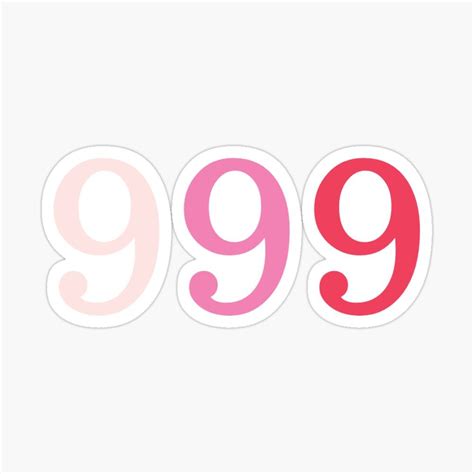 Angel Number 999 Tri Color Sticker For Sale By Poojashahhh