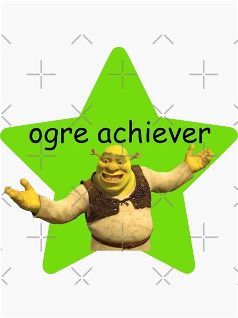 Ogre Achiever Star Sticker For Sale By Garfieldslitter Redbubble