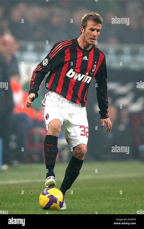 David Beckham Ac Milan San Siro Milan Italy 17 January 2009 Stock Photo