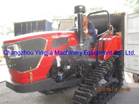 100HP Crawler Tractors With Rotary Cultivator Used For Paddy Field And