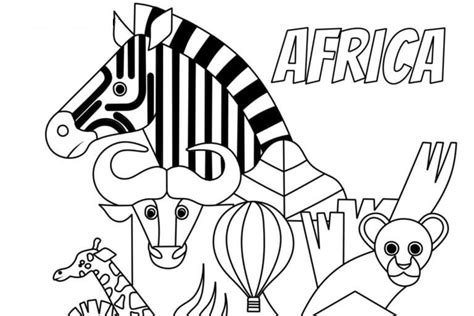 The Africa Animals Coloring Page Download Print Or Color Online For Free