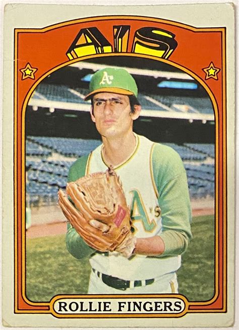 Rollie Fingers 1972 Topps Oakland Athletics Baseball Card HOF KBK