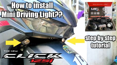 HOW TO INSTALL MINI DRIVING LIGHT ON HONDA CLICK 125i STEP BY STEP