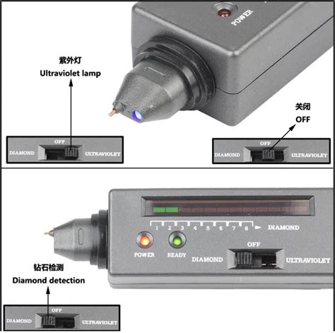 Profesional de alta precisión LED diamante probador joyería gema