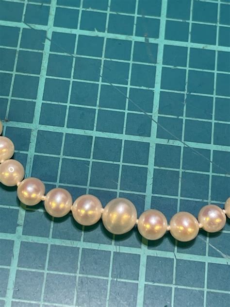 Graduated Pearl Necklace With K Gold Clasp Gem