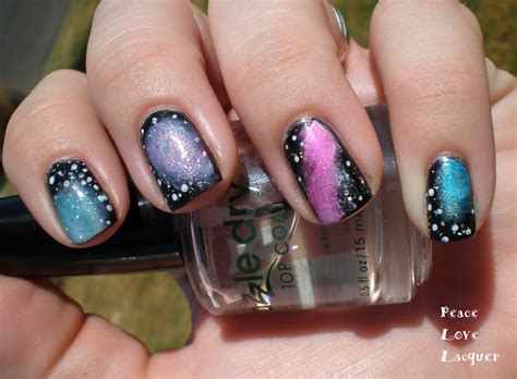 Peace Love Lacquer Day Nail Art Challenge Day Galaxies