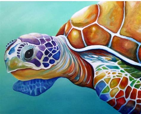 Pin By Sky On Watercolors Sea Life Art Sea Turtle Painting Sea