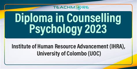 Diploma In Counselling Psychology Dcp Course 2023 Intake Ii