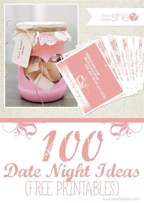 Exclusive FREE Printables: 100 Date Night Ideas Under $30!