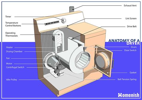 What Are The Main Parts Of A Dryer With A 3d Diagram Homenish