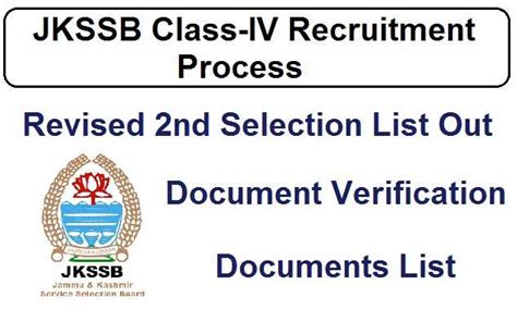 Jk Ut Jkssb Class Iv 2nd Phase Document Verification Dates Out