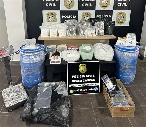 CANOAS Polícia Civil descobre laboratório de drogas em apartamento