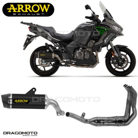 KAWASAKI VERSYS 1000 2021 2022 Full Exhaust ARROW RACE TECH ALU Black