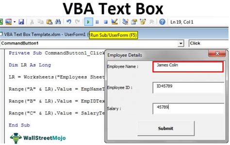 Vba Textbox How To Insert And Use Textbox In Vba Userform