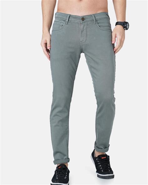 Buy Mens Green Slim Fit Jeans Online At Bewakoof