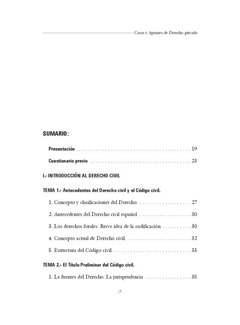 Casos Y Apuntes De Derecho Privado Sumariopdf Apuntes De Derecho