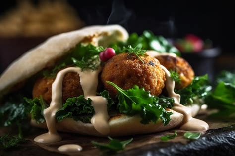 Delicioso Y Crujiente Falafel Cocina Tradicional Del Medio Oriente Ai