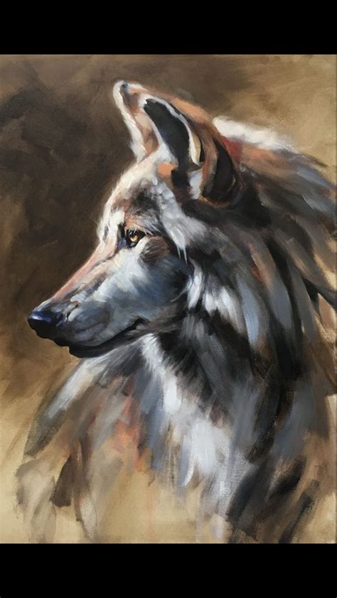 Wolf painting – Artofit