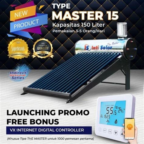 Jual PEMANAS AIR TENAGA MATAHARI 150 LITER INTI SOLAR MASTER 15 150