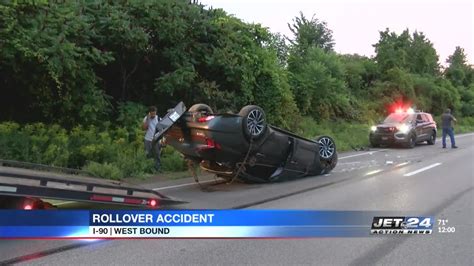 I 90 Reopens After Morning Rollover Accident Youtube