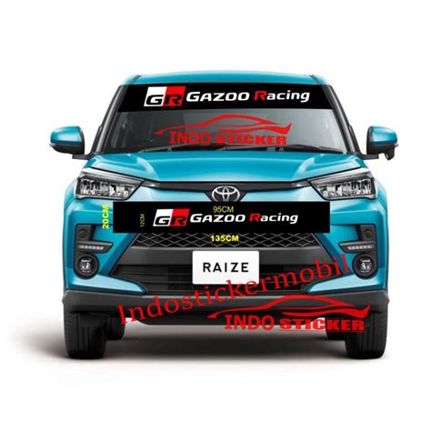 Sticker Stiker Kaca Mobil Toyota Gr Gazo Racing Stiker Kaca Toyota Gazo