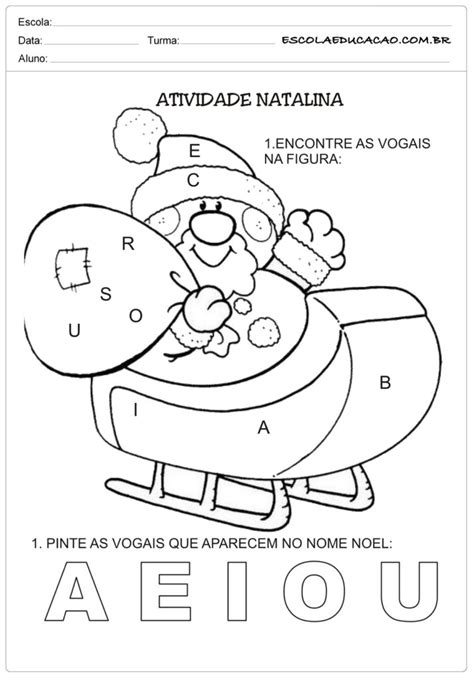 Atividade De Natal Ed Infantil - Atividades de natal na educação infantil - Atividades Educativas - Escola