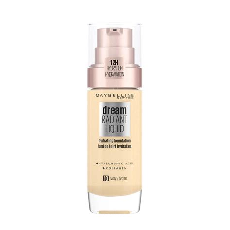 Maybelline New York Dream Radiant Liquid Foundation 10 Porcelain Ivory Wehkamp