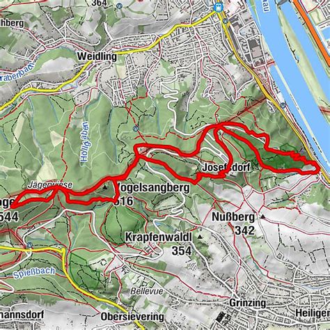 Rundwanderung Kahlenberg Hermannskogel BERGFEX Wanderung Tour