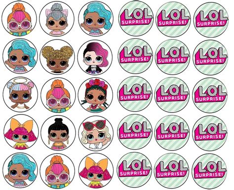 Lol Surprise Logo Dolls Diva Edible Cupcake Topper Images Abpid03991 1 Edible Cupcake