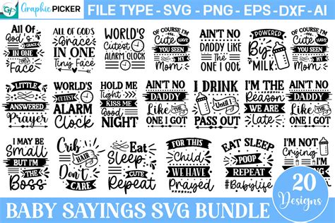 Baby Sayings Svg Bundle Funny Baby Svg Graphic By Graphicpicker