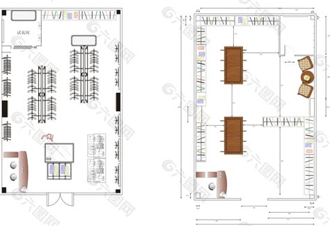 服装专卖店平面图平面广告素材免费下载图片编号4722308 六图网