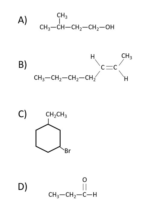Solved A Ch3 Ch3 Ch Ch2 Ch2 Oh H Ch3 B C C Ch3 Ch2 Ch2 Ch2