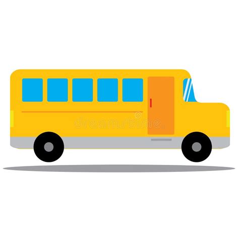 SCHOOL BUS VECTOR ILLUSTRATION FLAT DESIGN, TRANSPORTATION for STUDENT ...