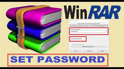 How To Set Password On Winrar File Youtube