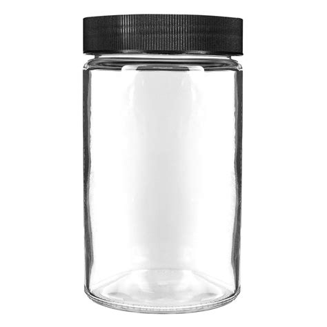 10oz Glass Jars With Black Caps 14 Grams 72 Count Green Tech