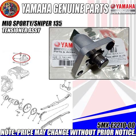 Mio Sporty Sniper Tensioner Assy Ygp Genuine Mx E